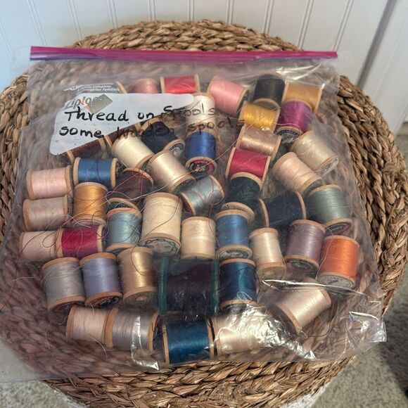 Vintage Other - Vintage Assorted Sewing Thread Spools (some wooden spools) - Great Condition